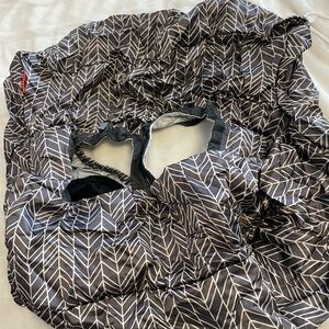 Skip Hop Dark Gray and White Chevron Shopping Cart /high chair Cover. Never used